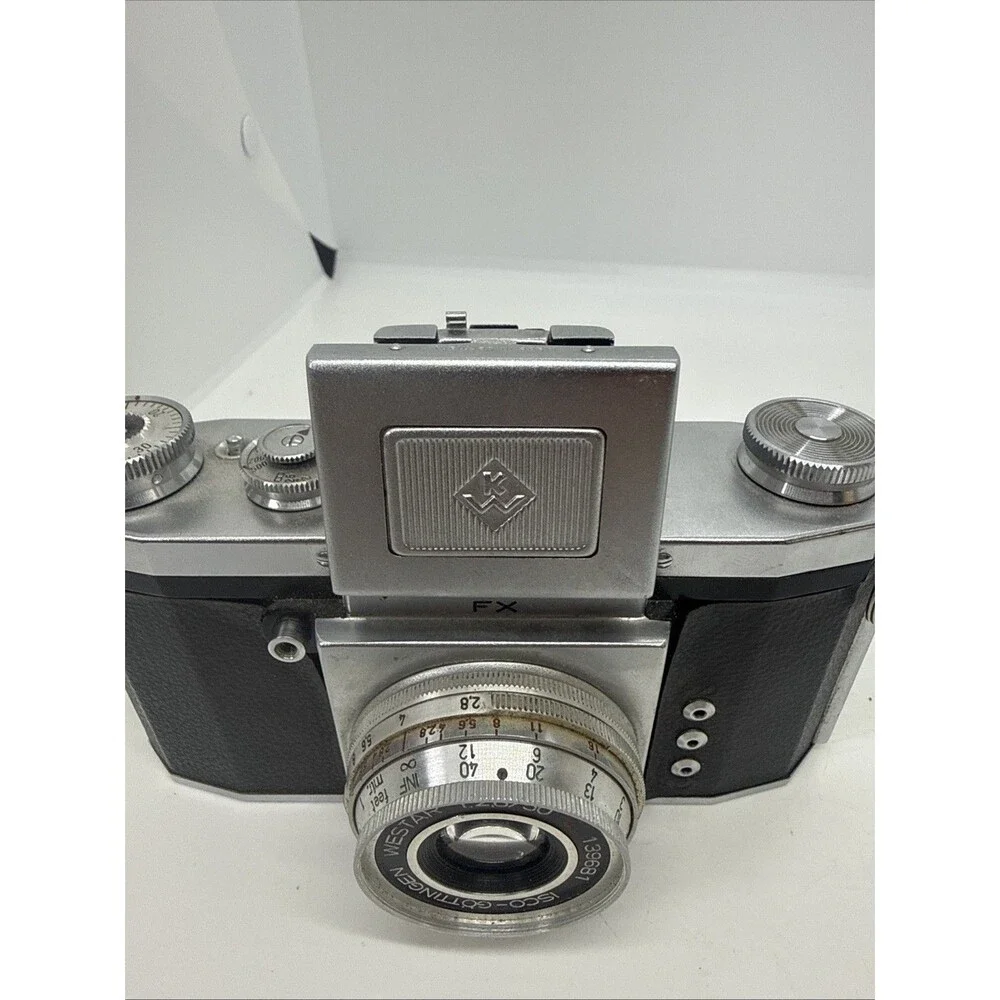 Praktica FX 35mm SLR Camera W/ Carl Zeiss Tessar 50mm f/2.8 Lens (Untested)